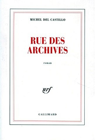 RUE DES ARCHIVES, de Del Castillo | portada del libro