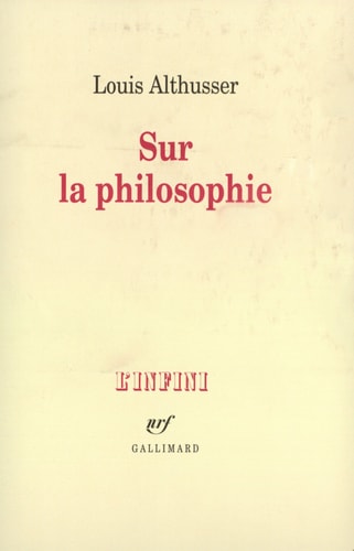Sur la Philosophie, de Louis Althusser | portada del libro