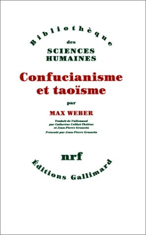 CONFUCIANISME ET TAOISME, de Max Weber | portada del libro
