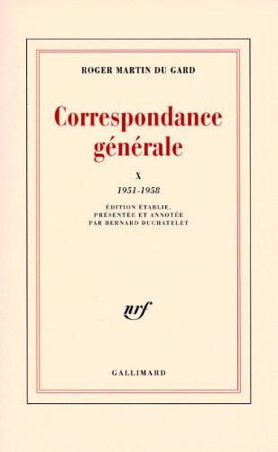 CORRESPONDANCE GENERALE T10, de Martin du Gard | portada del libro