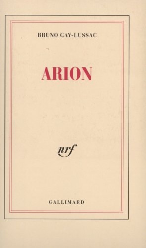 ARION, de Gay-Lussac | portada del libro