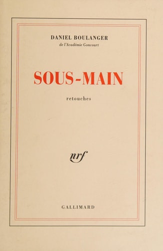 SOUS-MAIN, de Daniel Boulanger | portada del libro