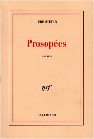 PROSOPEES, de Jude Stéfan | portada del libro