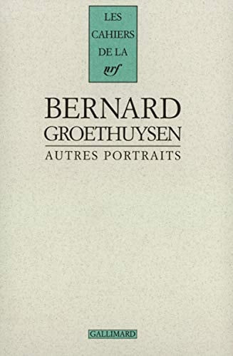 AUTRES PORTRAITS, de Groethuysen | portada del libro