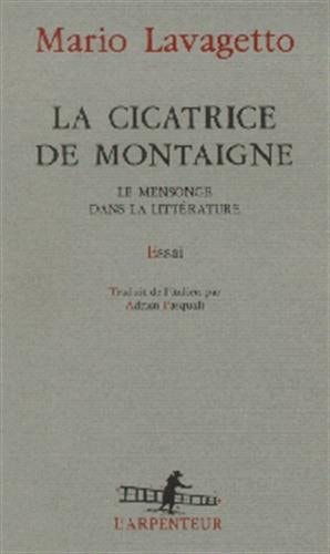 LA CICATRICE DE MONTAIGNE, de Mario Lavagetto | portada del libro