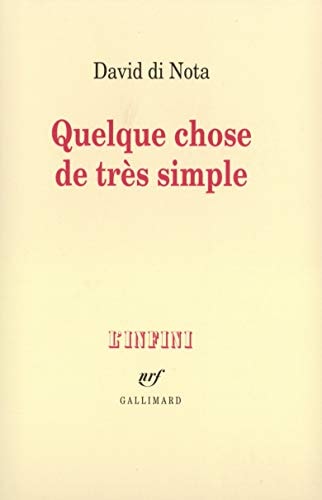 QUELQUE CHOSE DE TRES, de David Di Nota | portada del libro