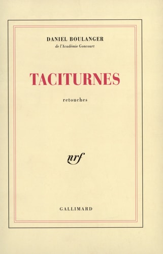 TACITURNES, de Boulanger | portada del libro