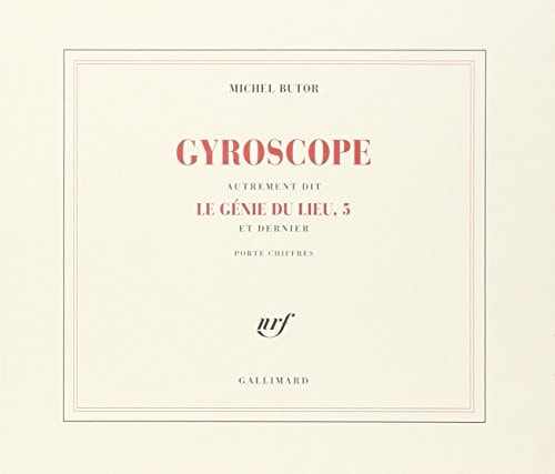 GYROSCOPE, de Michel Butor | portada del libro