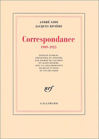 CORRESPONDANCE, de André Gide | portada del libro