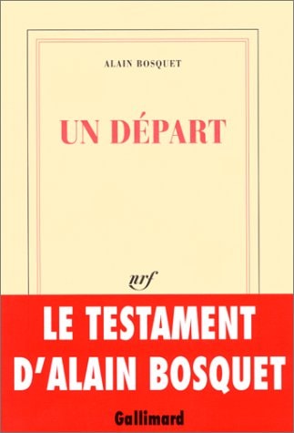 UN DEPART, de Alain Bosquet | portada del libro
