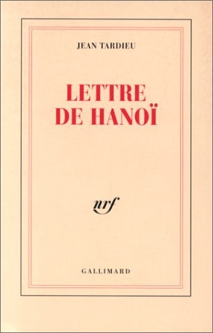 LETTRE DE HANOI A ROGER MARTIN DU GARD, de Jean Tardieu | portada del libro