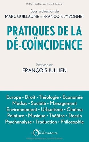 RATIQUES DE LA DECOINCIDENCE, de Marc Guillaume | portada del libro