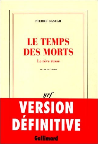 Le temps des morts, de Pierre Gascar | portada del libro