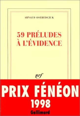 59 PRELUDES A L'EVIDENCE, de Arnaud Oseredczuk | portada del libro