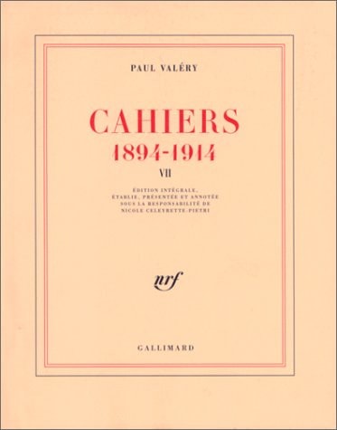 CAHIERS T7, de Paul Valéry | portada del libro