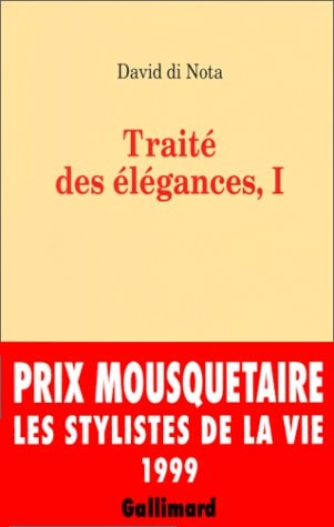 TRAITE DES ELEGANCES I, de David Di Nota | portada del libro