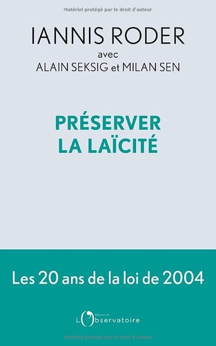 RESERVER LA LAICITE, de Iannis Roder | portada del libro
