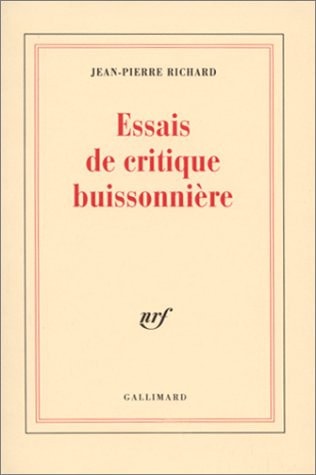 ESSAIS DE CRITIQUE BUISSONNIERE, de Jean-Pierre Richard | portada del libro