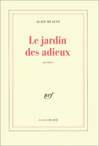 LE JARDIN DES ADIEUX, de Alain Duault | portada del libro
