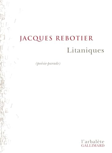 LITANIQUES, de Jacques Rebotier | portada del libro