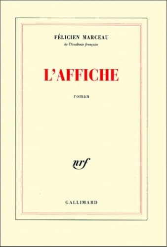 L'AFFICHE, de Félicien Marceau | portada del libro