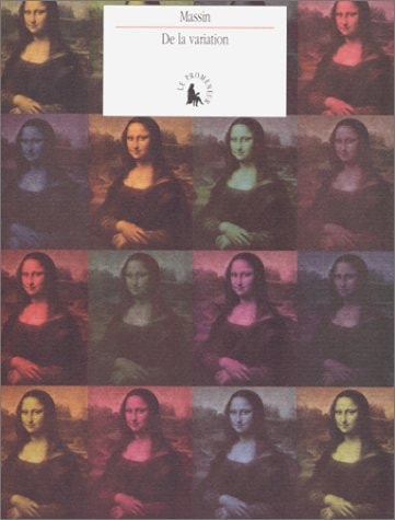 DE LA VARIATION, de Massin | portada del libro