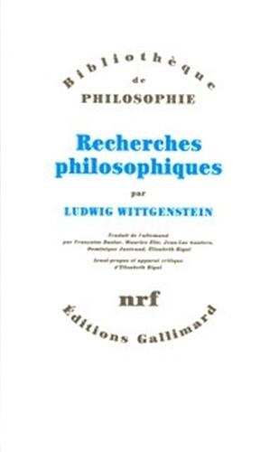 RECHERCHES PHILOSOPHIQUES, de Ludwig Wittgenstein | portada del libro
