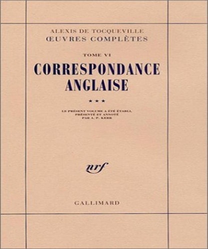 CORRESPONDANCE ANGLAISE VI N3, de Alexis de Tocqueville | portada del libro