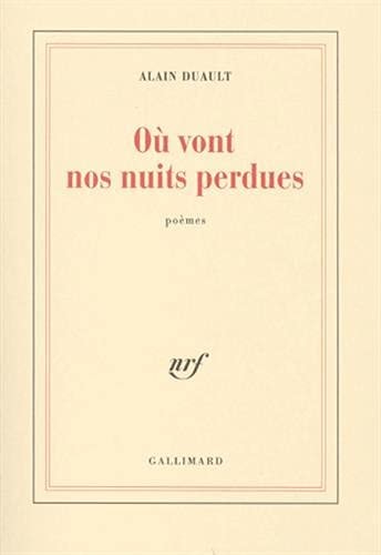 OU VONT NOS NUITS PERDUES, de Alain Duault | portada del libro