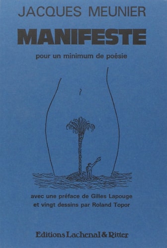 MANIFESTE POUR UN MINIMUM DE POESIE, de Jacques Meunier | portada del libro