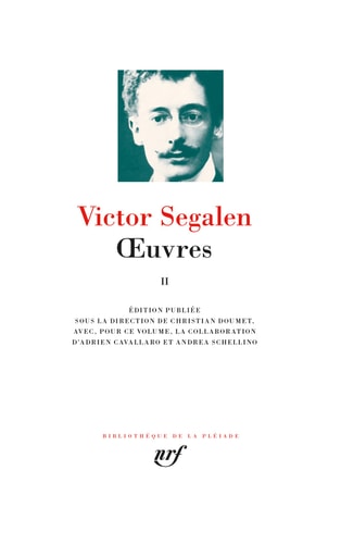 OEUVRES T2, de Victor Segalen | portada del libro