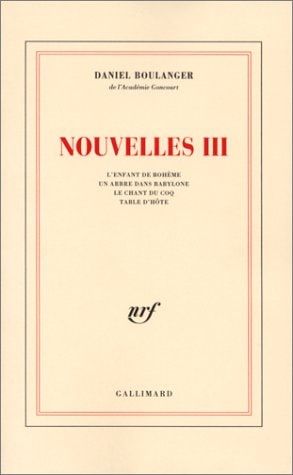 NOUVELLES III, de Daniel Boulanger | portada del libro