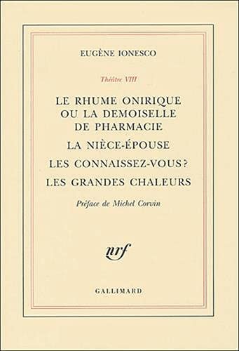 LE RHUME ONIRIQUE OU LA DEMOISELLE DE PHARMACIE/LA NIECE-EPO, de Eugène Ionesco | portada del libro