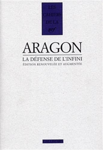 LA DEFENSE DE L'INFINI, de Louis Aragon | portada del libro
