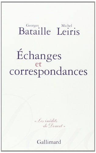 ECHANGES ET CORRESPONDANCES, de Georges Bataille | portada del libro