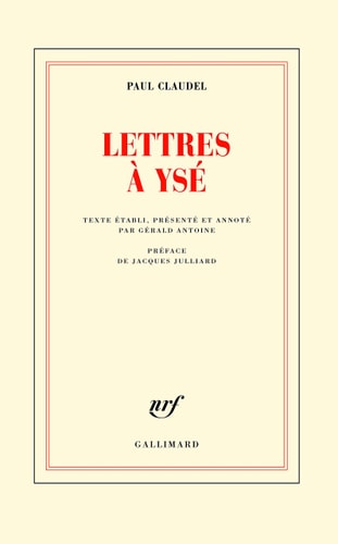 LETTRES A YSE, de Paul Claudel | portada del libro