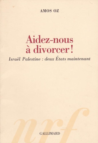 AIDEZ-NOUS A DIVORCER, de Amos Oz | portada del libro
