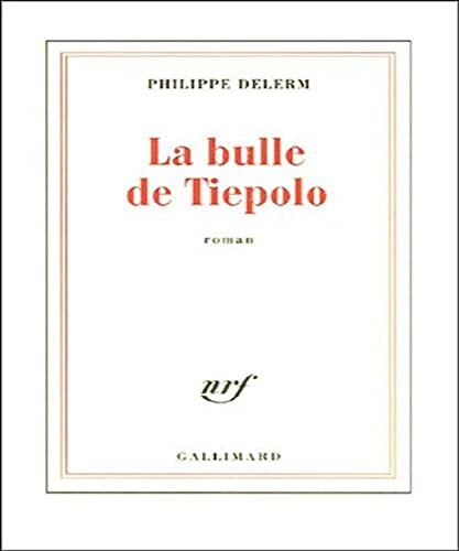 LA BULLE DE TIEPOLO, de Philippe Delerm | portada del libro