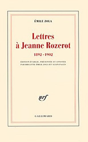 LETTRES A JEANNE ROZEROT, de Émile Zola | portada del libro