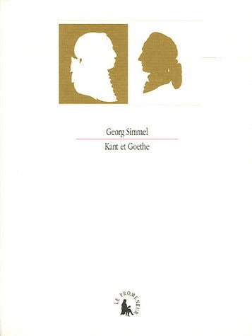 KANT ET GOETHE, de Georg Simmel | portada del libro