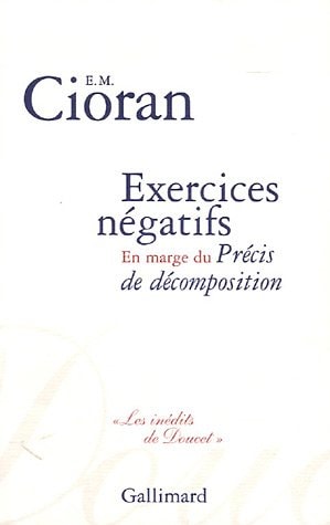 EXERCICES NEGATIFS, de Emile M. Cioran | portada del libro