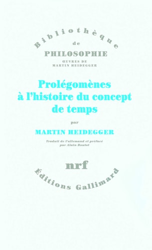 PROLEGOMENES A L'HISTOIRE DU CONCEPT DE TEMPS, de Martin Heidegger | portada del libro