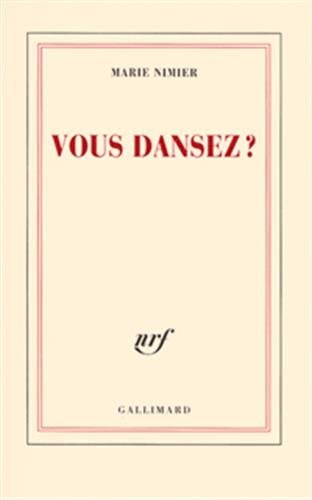 VOUS DANSEZ ?, de Marie Nimier | portada del libro