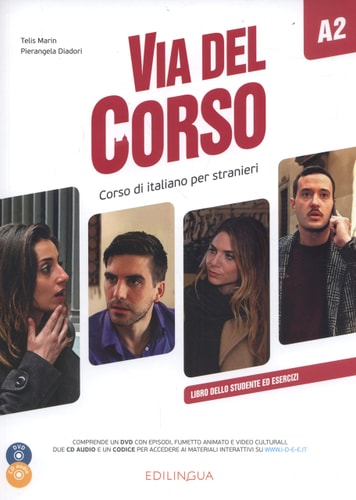 VIA DEL CORSO A2 CORSO DI ITALIANO PER STRANIERI, de Varios autores | portada del libro
