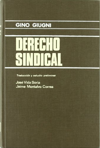 DERECHO SINDICAL, de GIUGNI | portada del libro