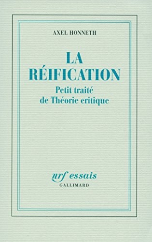 Reification, de Axel Honneth | portada del libro