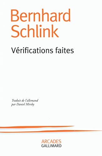 VERIFICATIONS FAITES, de Bernhard Schlink | portada del libro