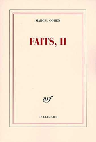 FAITS 2, de Marcel Cohen | portada del libro