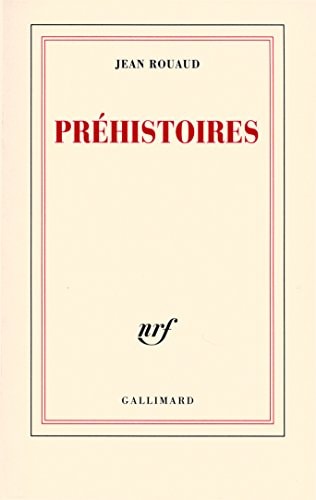 PREHISTOIRES, de Rouaud | portada del libro
