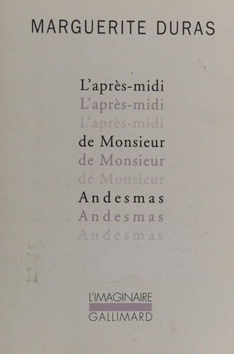 L'APRES-MIDI DE MONSIEUR ANDESMAS CD, de Duras | portada del libro